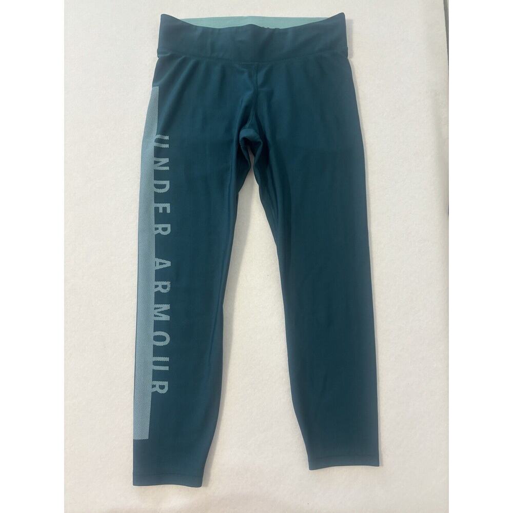 Under Armour Leggings Womens Medium Green Activewear Cropped‎ (a1)